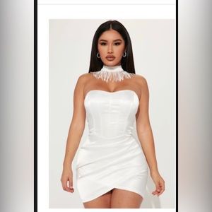 White cocktail dress